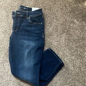 INC skinny leg curvy mid-rise color Rhodes wash jean